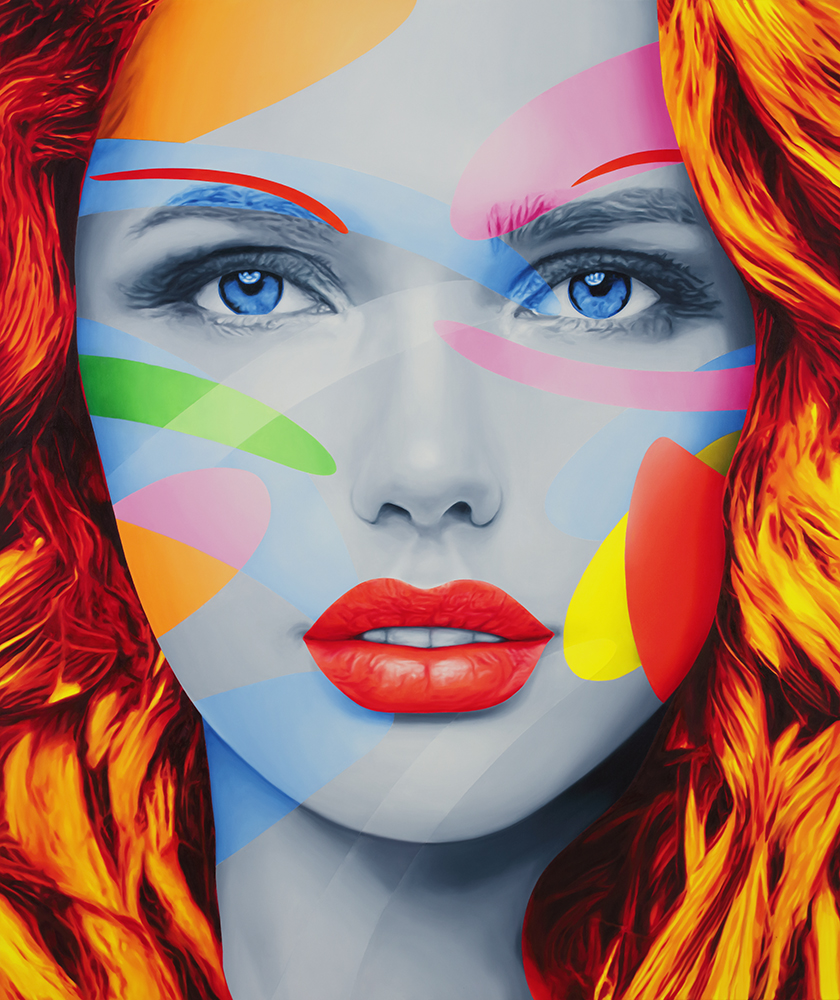 the face. cynthia 190X160 öl auf leinwand