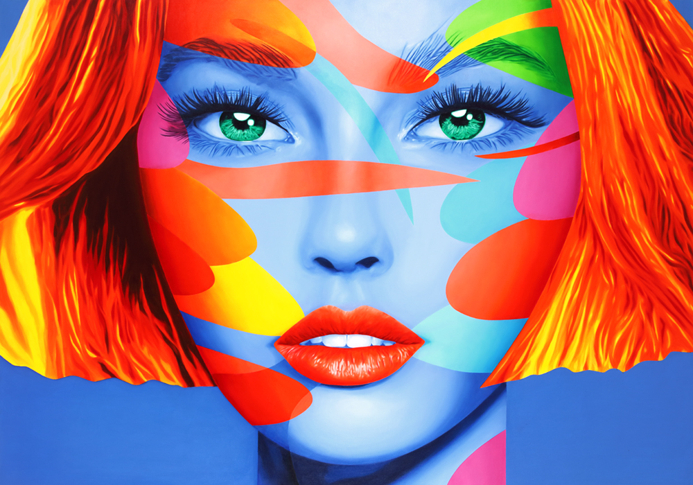 THE FACE. SYLVIA 140X200 öl auf leinwand