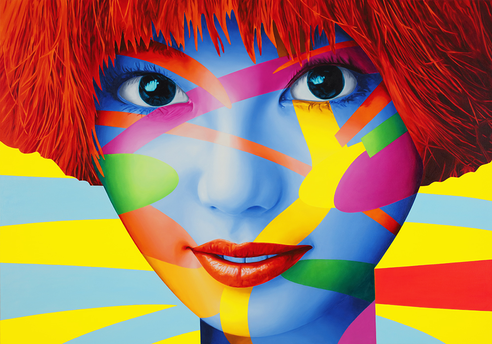 the face. yukiko 140X200 öl auf leinwand.