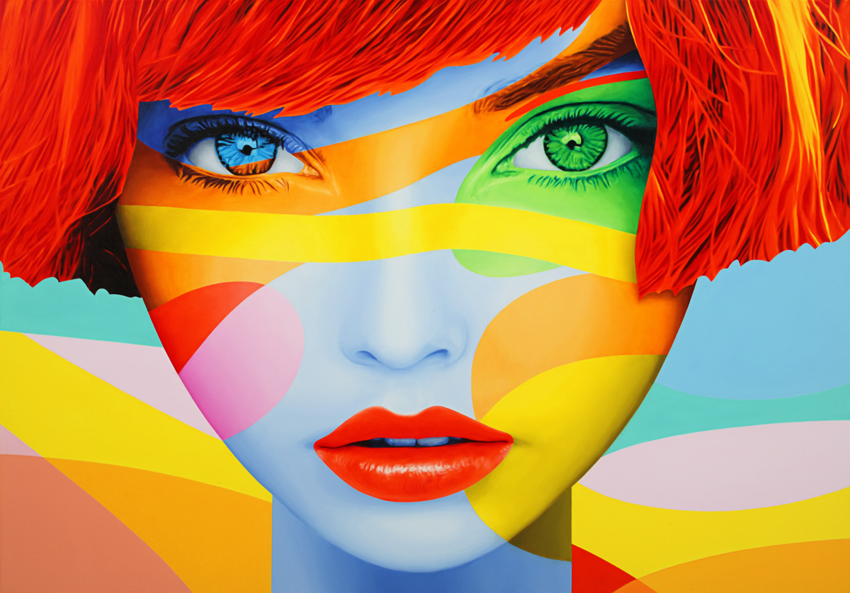 the face. emily 140X200 öl auf leinwand. verkauft