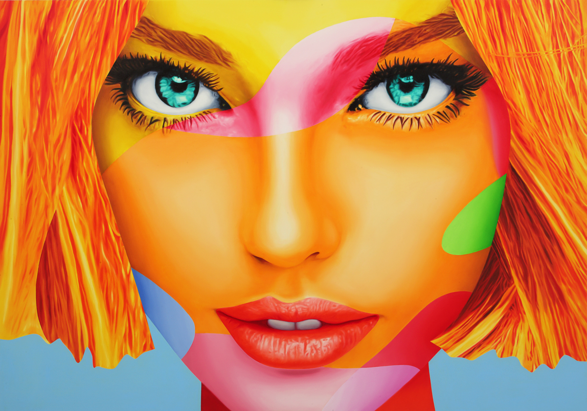 the face. lisa 140X200 öl auf leinwand. verkauft